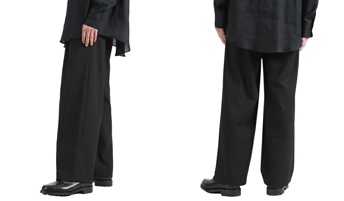 markaware（マーカウェア） ： TRIPLE PLEATED EASY TROUSERS -ORGANIC