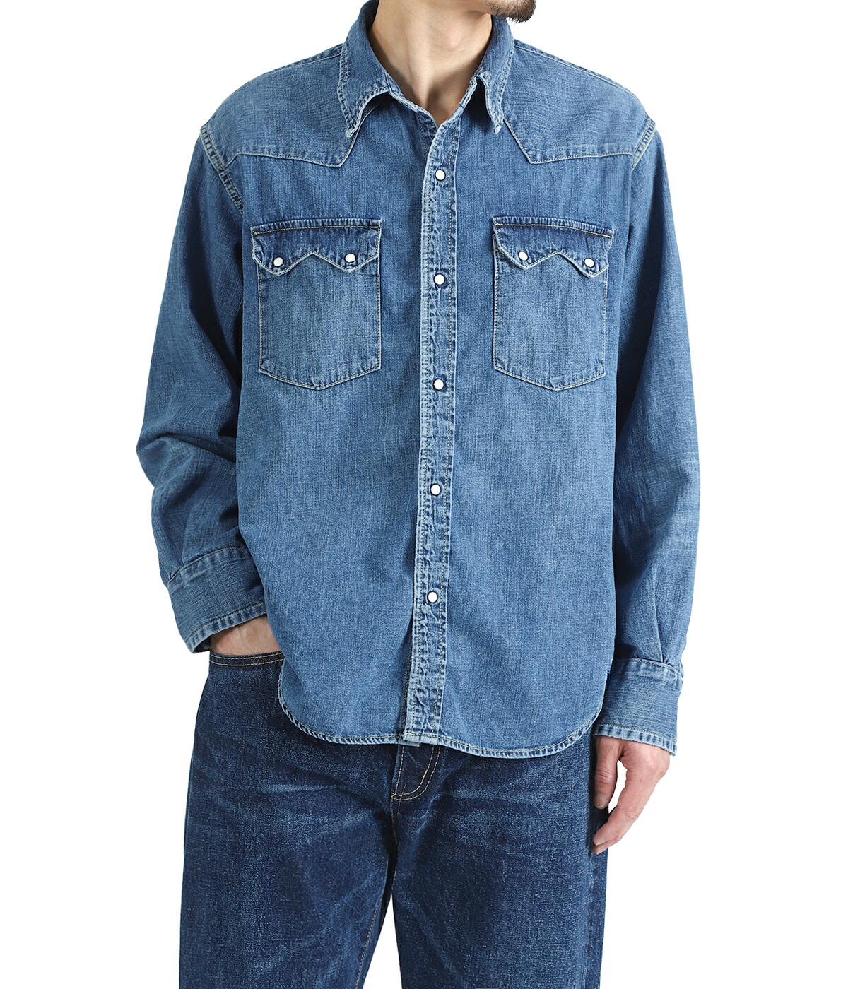 REMI RELIEF（レミ レリーフ） ： 8.5oz DENIM WESTERNSHIRT(ノコギリ