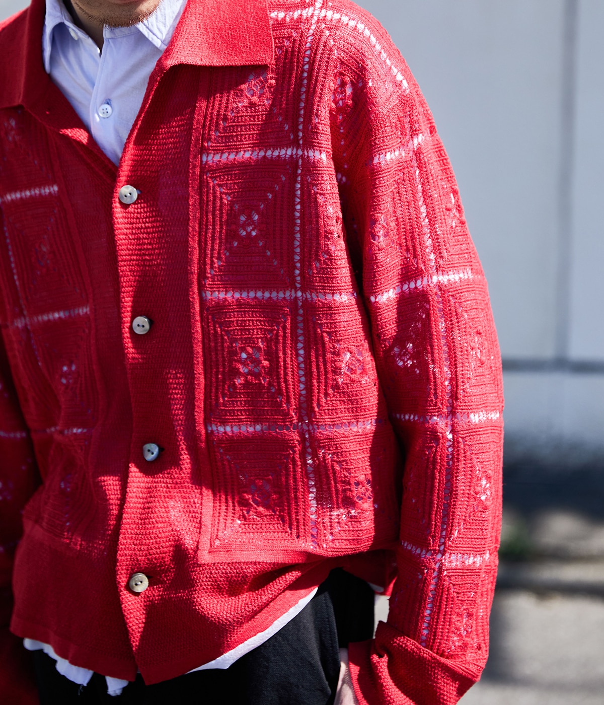 PORT BY ARK PORT BY ARK / ポートバイアーク ： Crochet Knit Shirt
