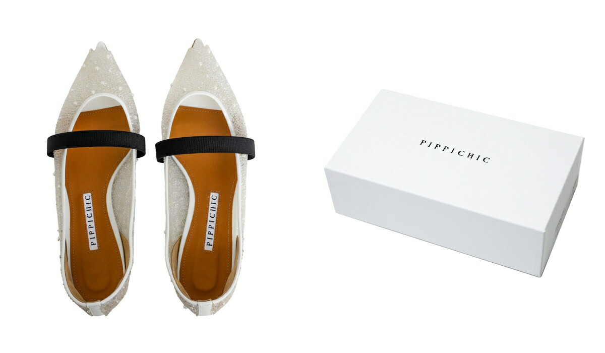 ★美品★PIPPICHIC★ピッピシックJWLツイード フラットシューズ★24 PIPPICHIC（ピッピシック） ： [レディース]ANNA JEWEL 7 / 全2色
