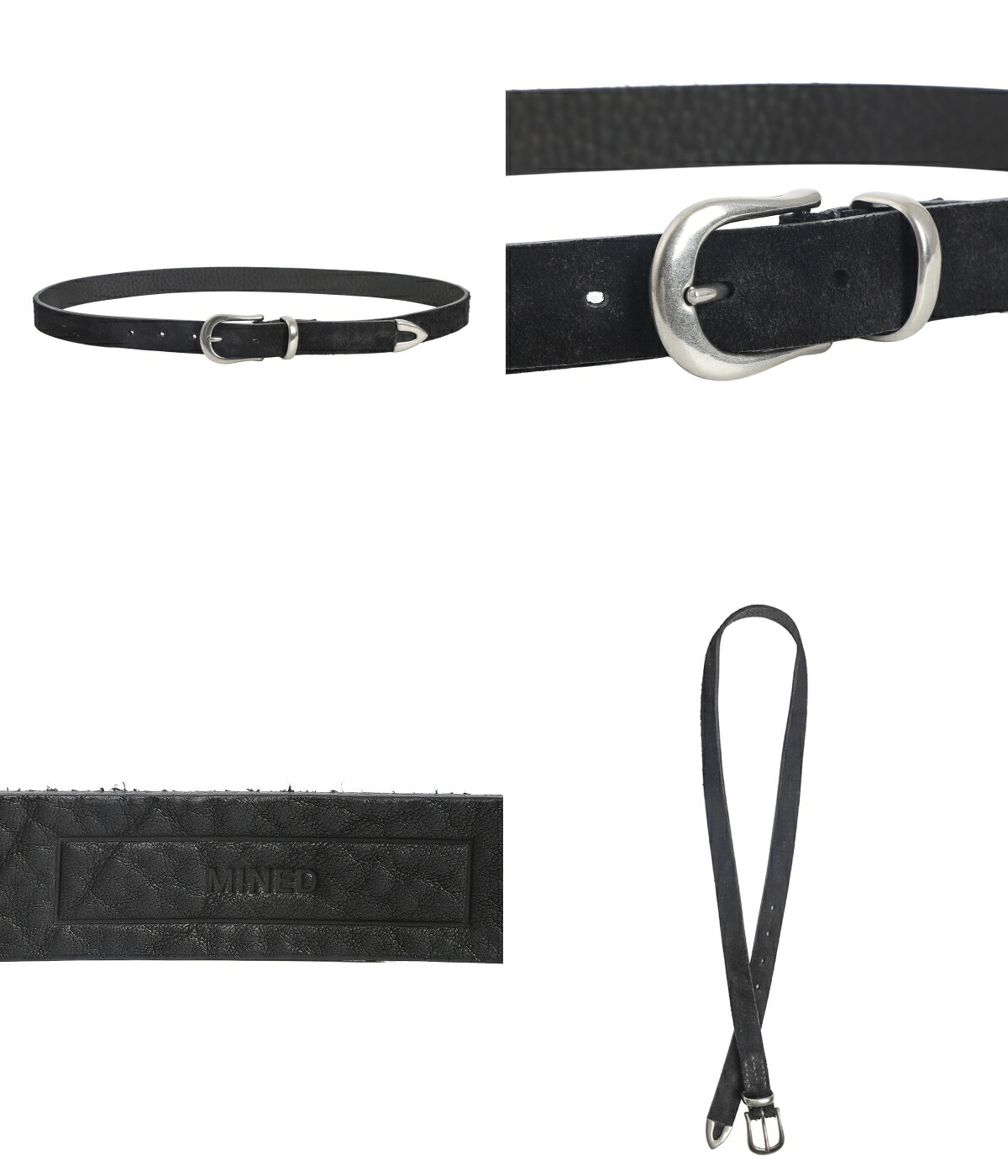 MINEDENIM（マインデニム） ： Thick Velour Western Belt ： LBT-018