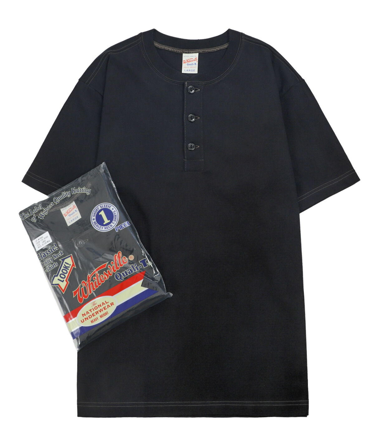 WHITESVILLE / ホワイツビル ： S/S HENLEY T-SHIRT 全2色 WV79681