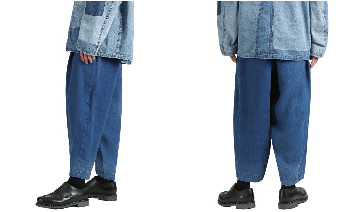 PORTER CLASSIC（ポータークラシック） ： INDIGO LINEN BEBOP PANTS