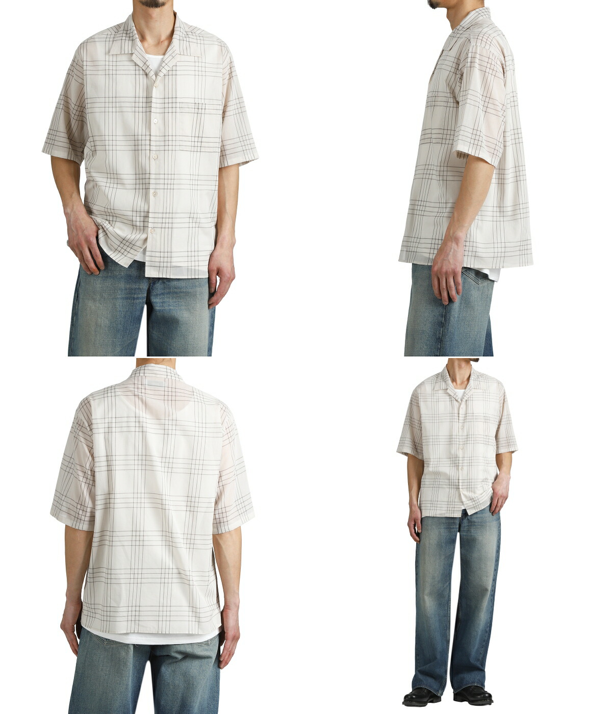 marka（マーカ） ： OPEN COLLAR S/S SHIRT -60/1 ORGANIC COTTON HIGH