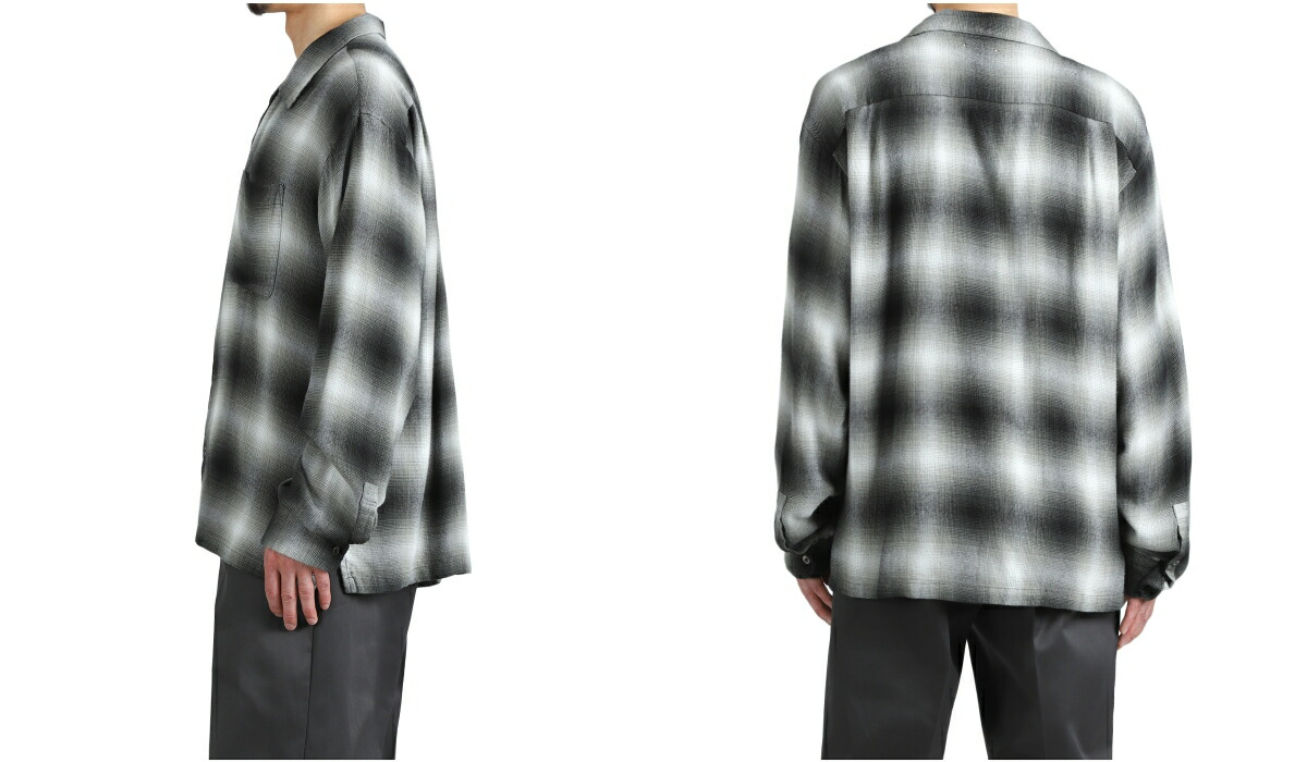 MINEDENIM（マインデニム） ： R.Flannel Ombre Open Collar SH / 全3