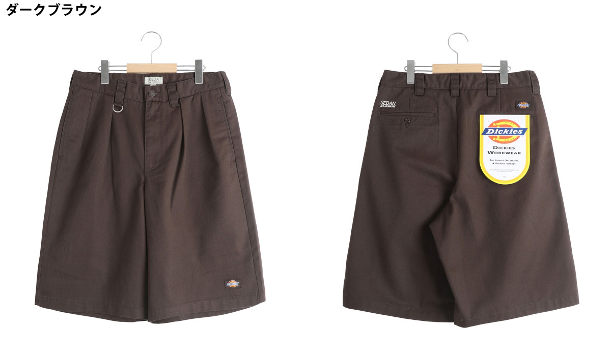 SEDAN ALL-PURPOSE × Dickies / Tuck Wide Shorts / 全2色 / セダン