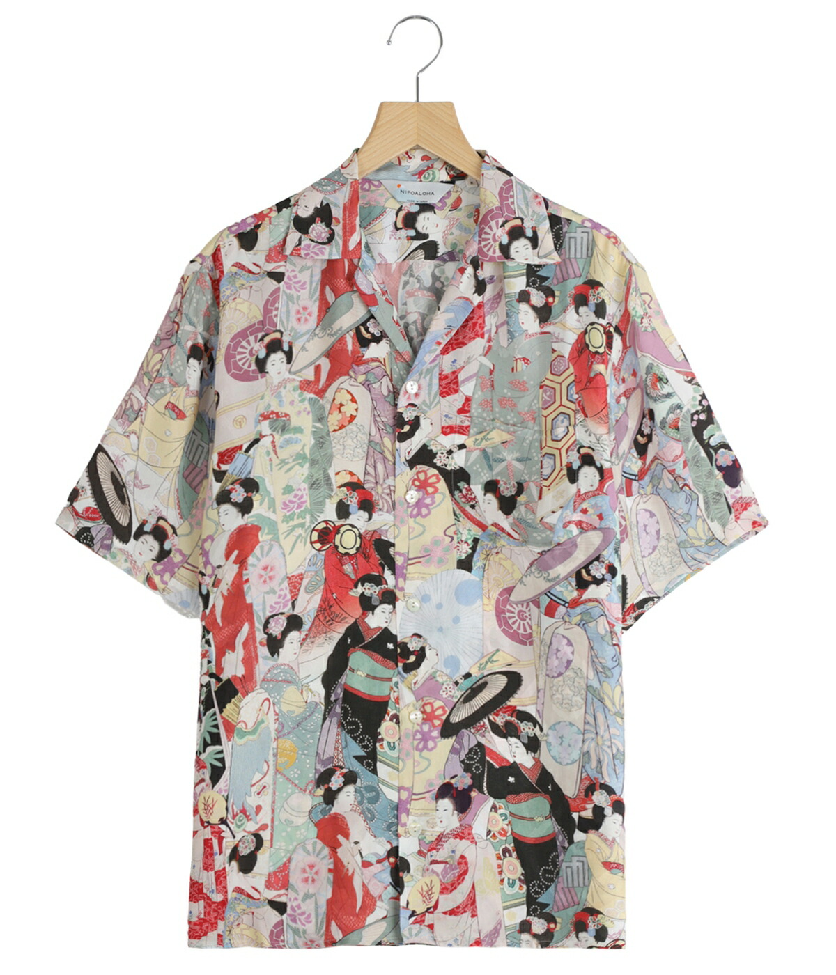 NIPOALOHA ニポアロハ NIPOALOHA（ニポアロハ） ： SILK CUPRO SHORT SLEEVE ALOHA SHIRT
