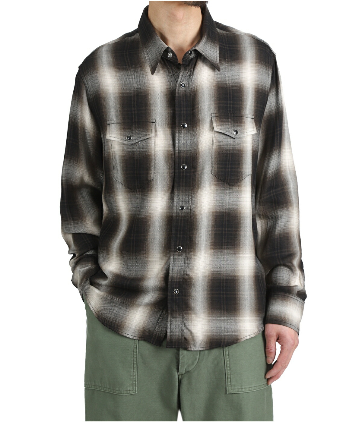 MINEDENIM（マインデニム） ： R.Plaid Western SH / 全2色 ： 2604