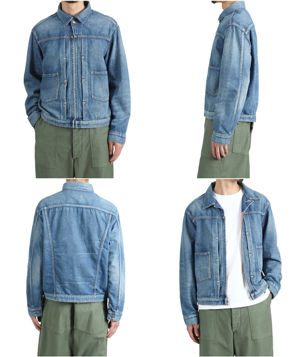 MINEDENIM（マインデニム） ： Grainy Denim Zipup GJKT ： 2604-8002