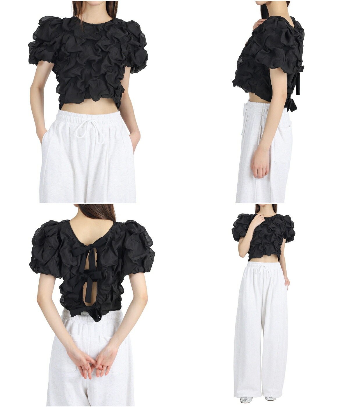 CLANE（クラネ） ： [レディース]W FACE CLOUD PUFF SLEEVE TOPS