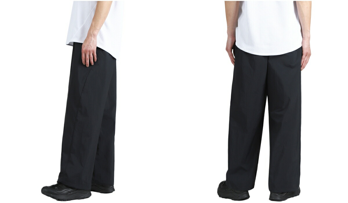 送料無料【GOLDWIN】ブラック無地フルオープンパンツ L GOLDWIN（ゴールドウイン） ： Advanced Light Wide Easy Pants / 全2