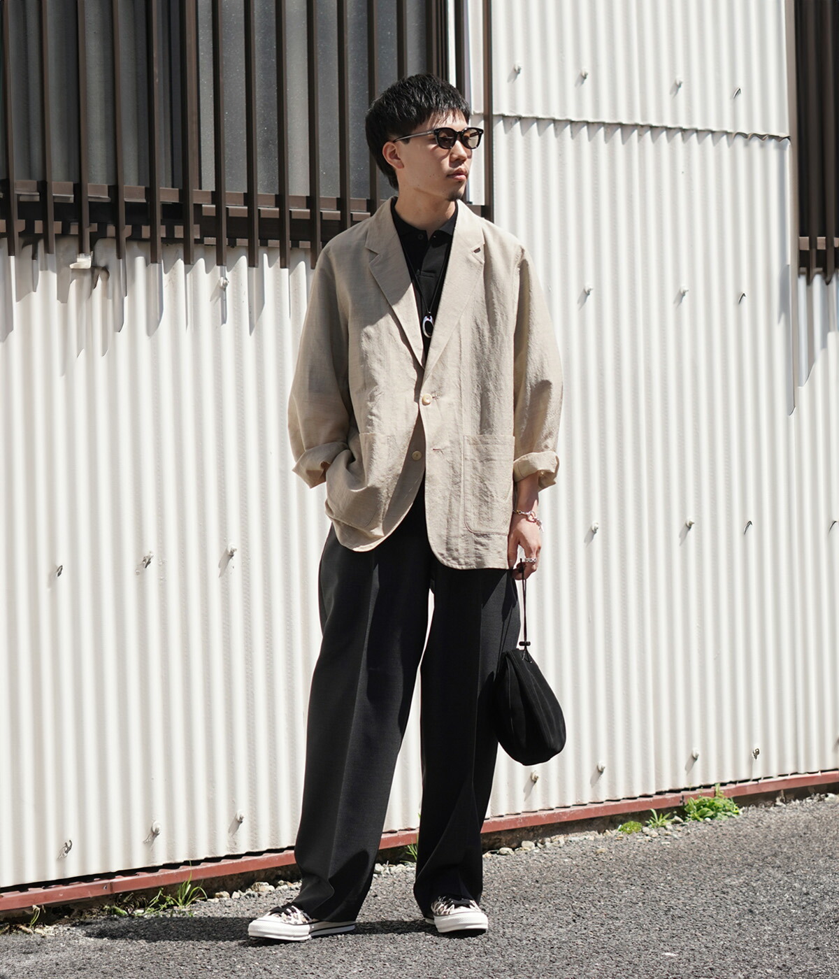 marka（マーカ） ： STROLL AROUND JACKET -WOOL SILK FEATHER CLOTH