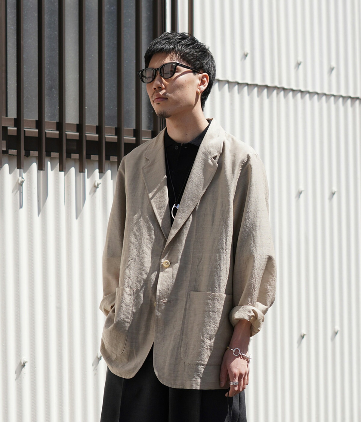marka（マーカ） ： STROLL AROUND JACKET -WOOL SILK FEATHER CLOTH