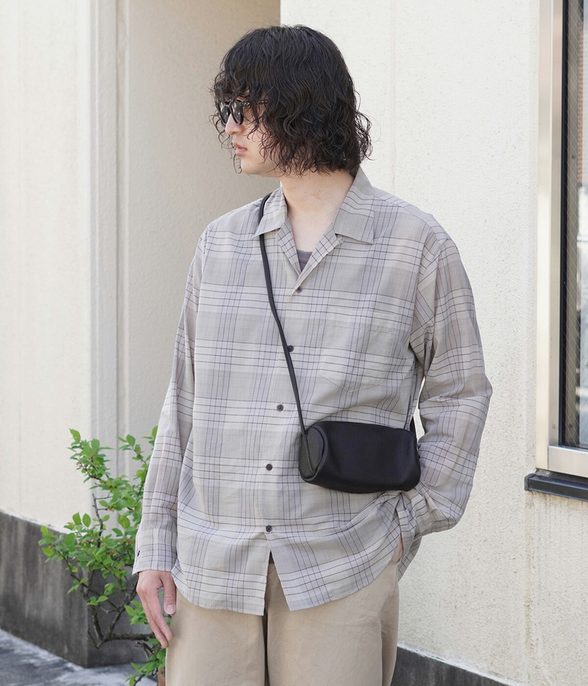 marka（マーカ） ： OPEN COLLAR L/S SHIRT -60/1 ORGANIC COTTON HIGH