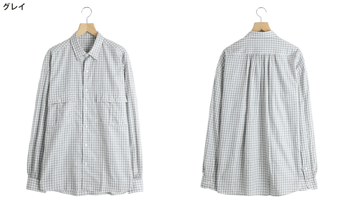 は*れ様 porter classic CLASSIC GINGHAM SHIR PORTER CLASSIC（ポータークラシック） ： ROLL UP HEATHER GINGHAM
