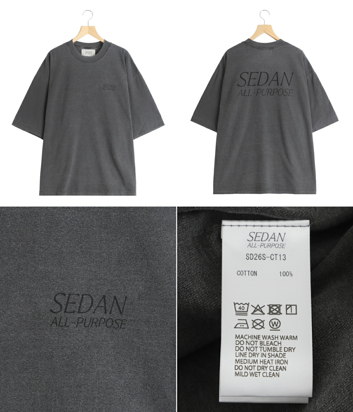 SEDAN ALL-PURPOSE セダン オールパーパス ： Garment Dyed S/S Tee