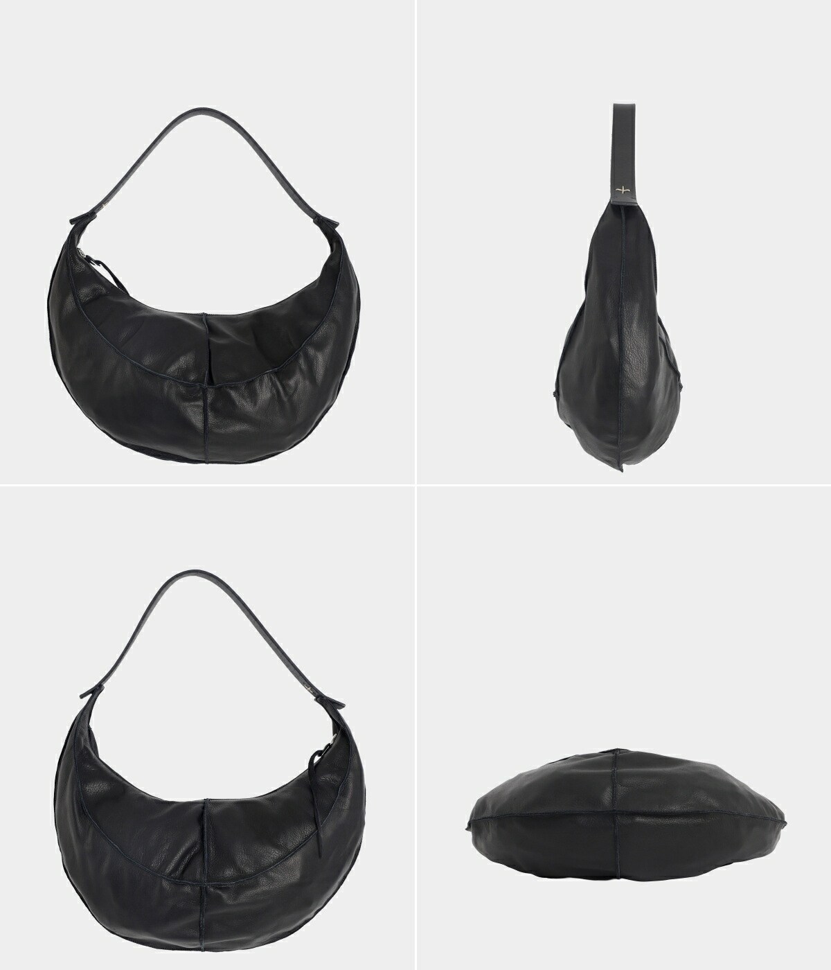 m.a+（エムエークロス） ： medium banana bag w/silver cross handle
