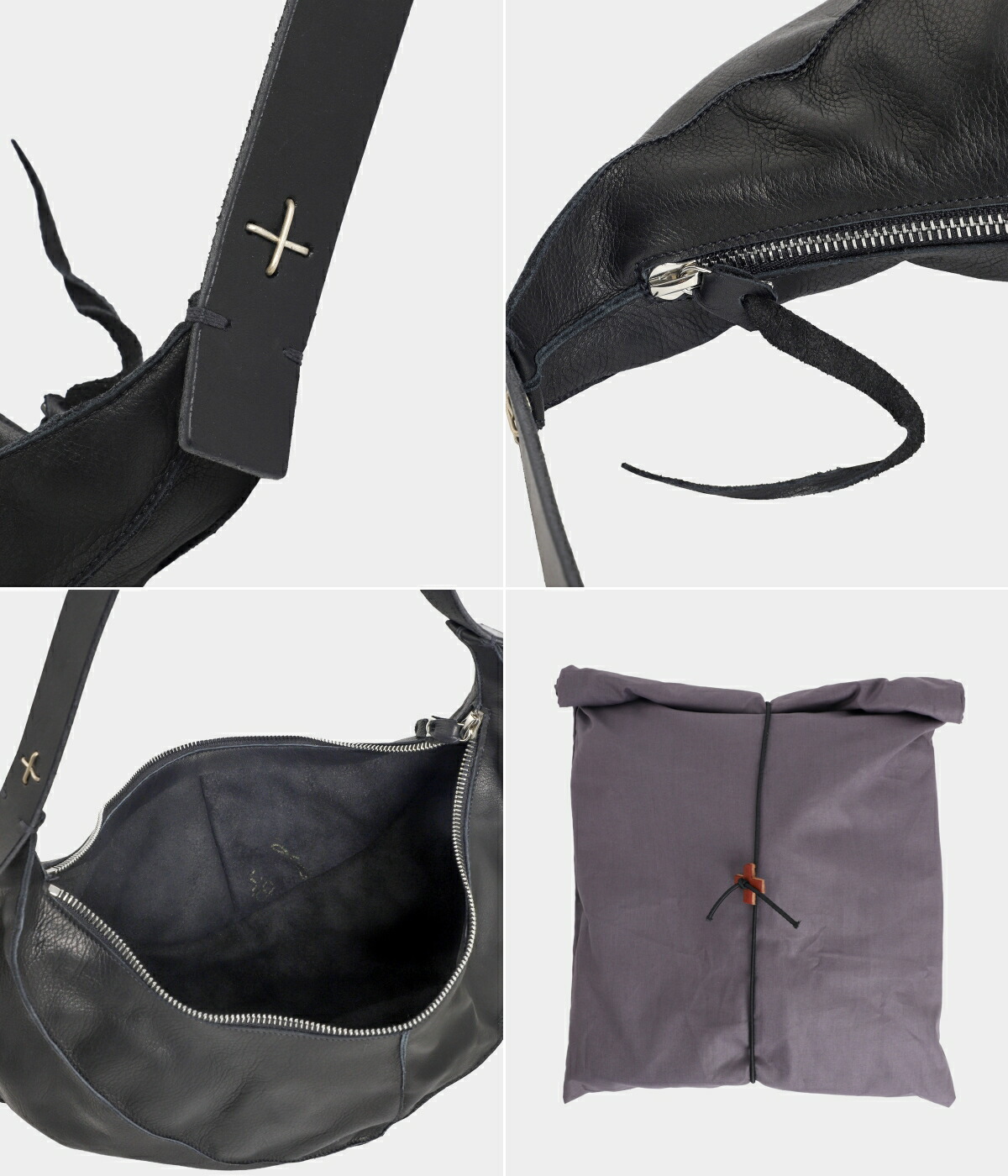 m.a+（エムエークロス） ： medium banana bag w/silver cross handle