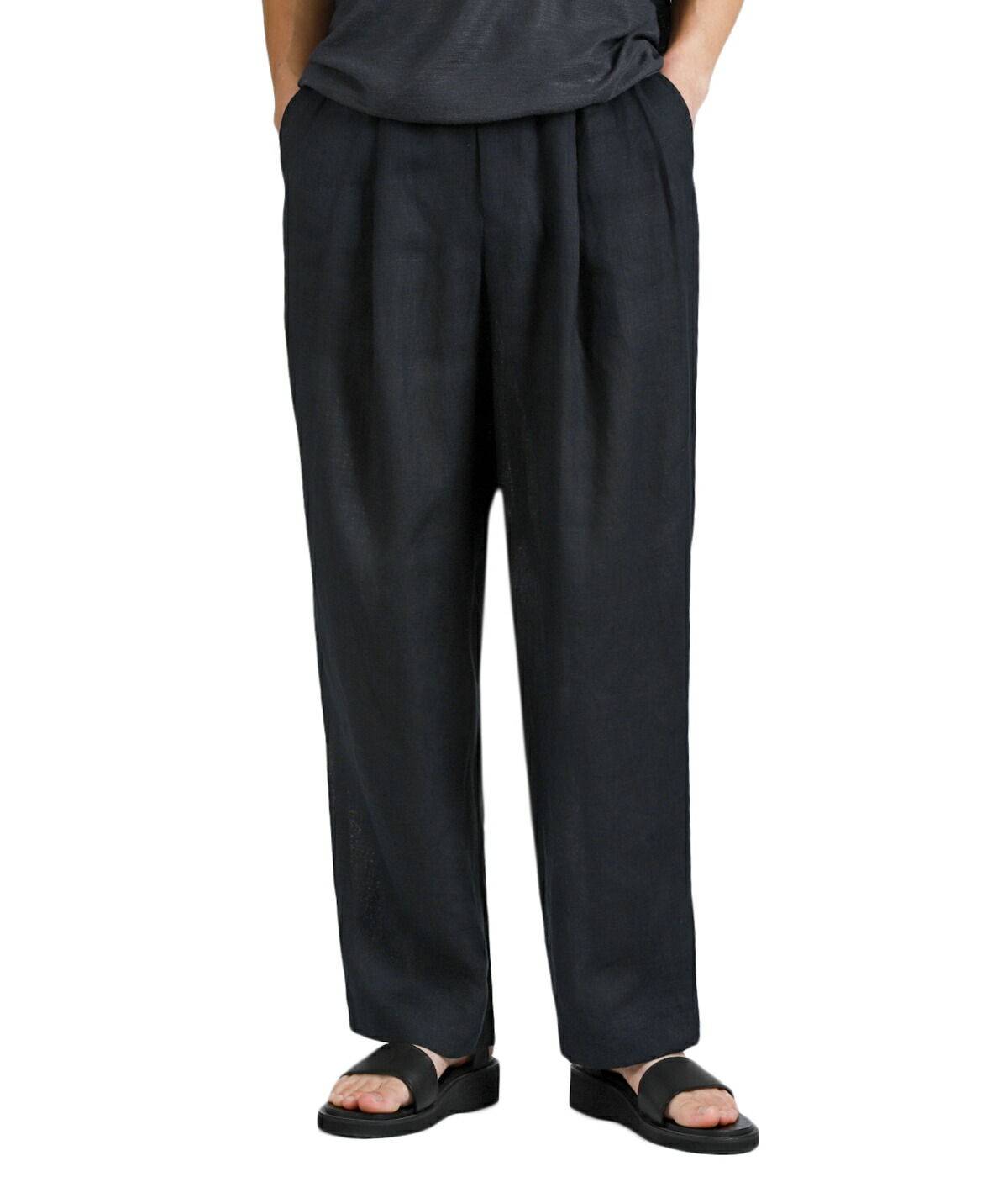 markaware（マーカウェア） ： DOUBLE PLEATED EASY TROUSERS HEMP