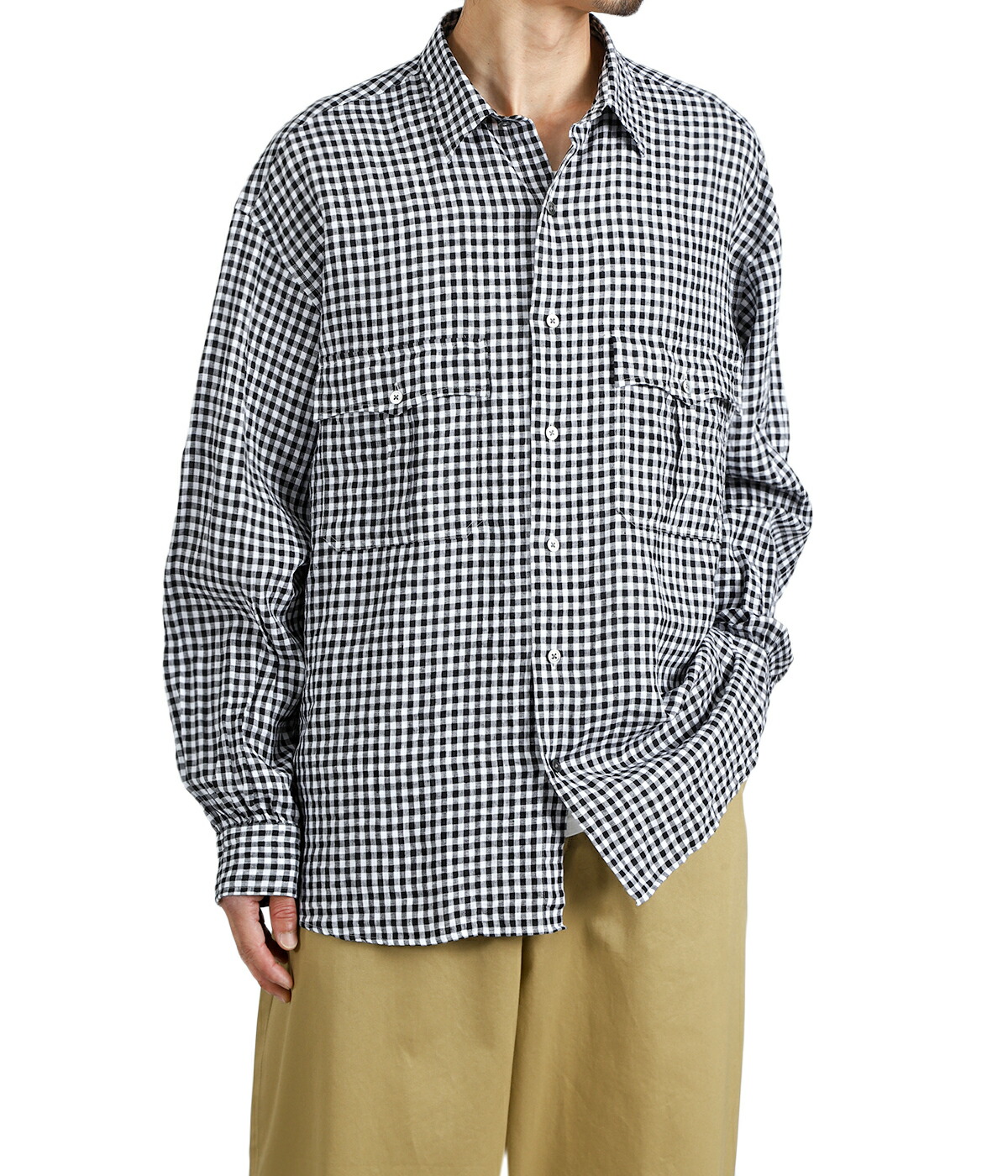 PORTER CLASSIC（ポータークラシック） ： ROLL UP LINEN GINGHAM