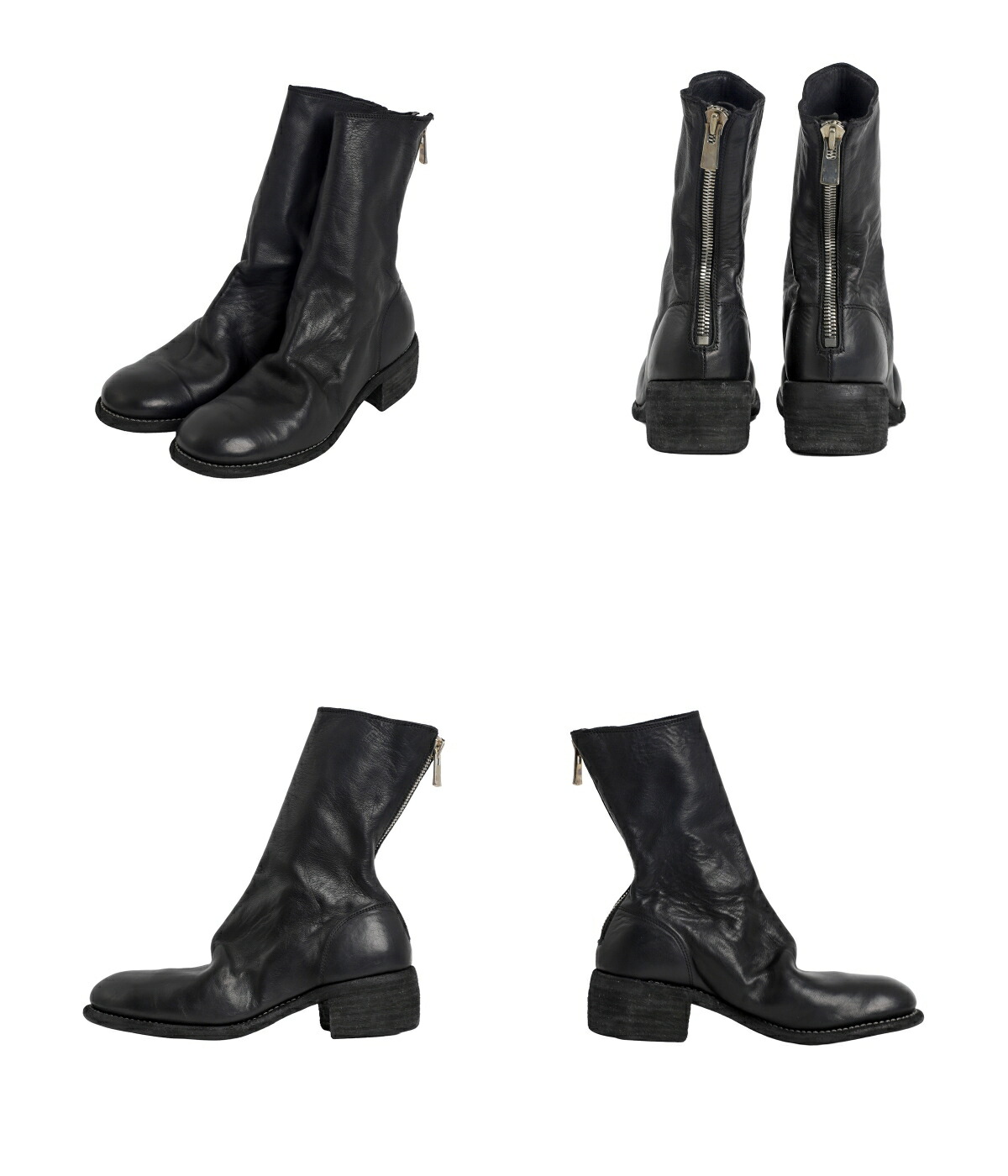 GUIDI（グイディ） ： [レディース]BACK ZIP MID BOOTS -SOFT HORSE