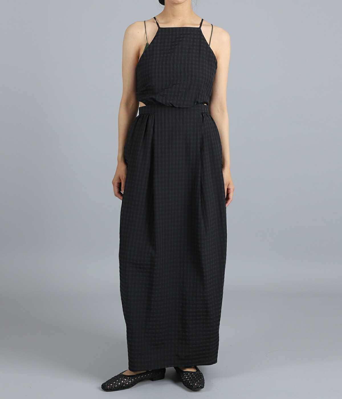 CLANE（クラネ） ： [レディース]SIDE HOLE COCOON CAMI ONEPIECE / 全