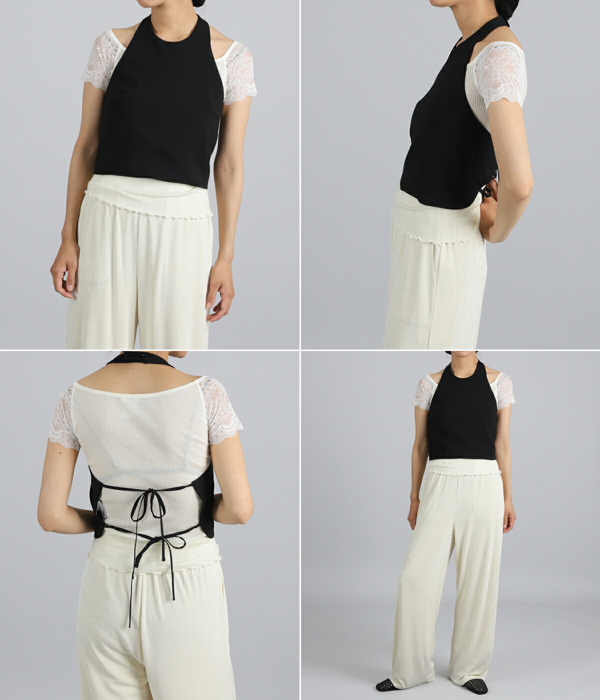 CLANE（クラネ） ： [レディース]BACK RIBBON HALTER BUSTIER ： 10122