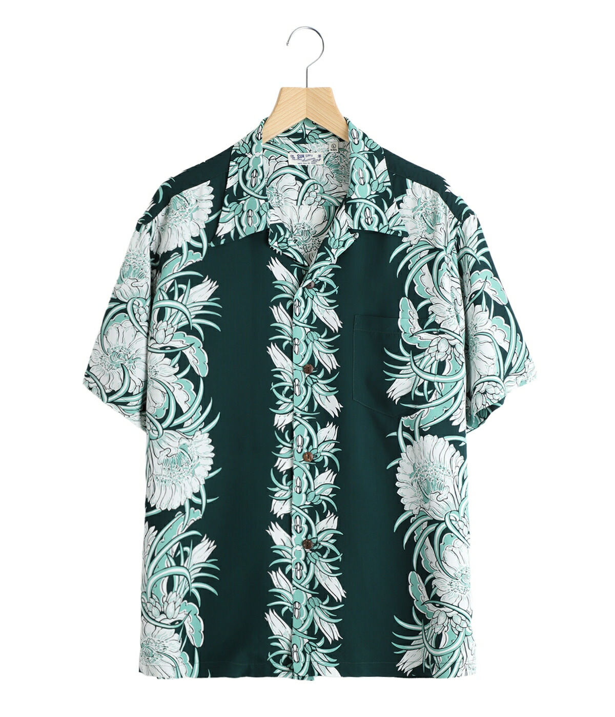 SUN SURF / サンサーフ ： “NIGHT BLOOMING CEREUS BORDER“ S/S RAYON