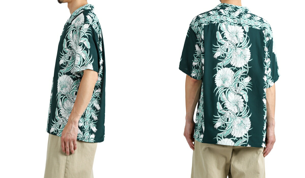 SUN SURF / サンサーフ ： “NIGHT BLOOMING CEREUS BORDER“ S/S RAYON