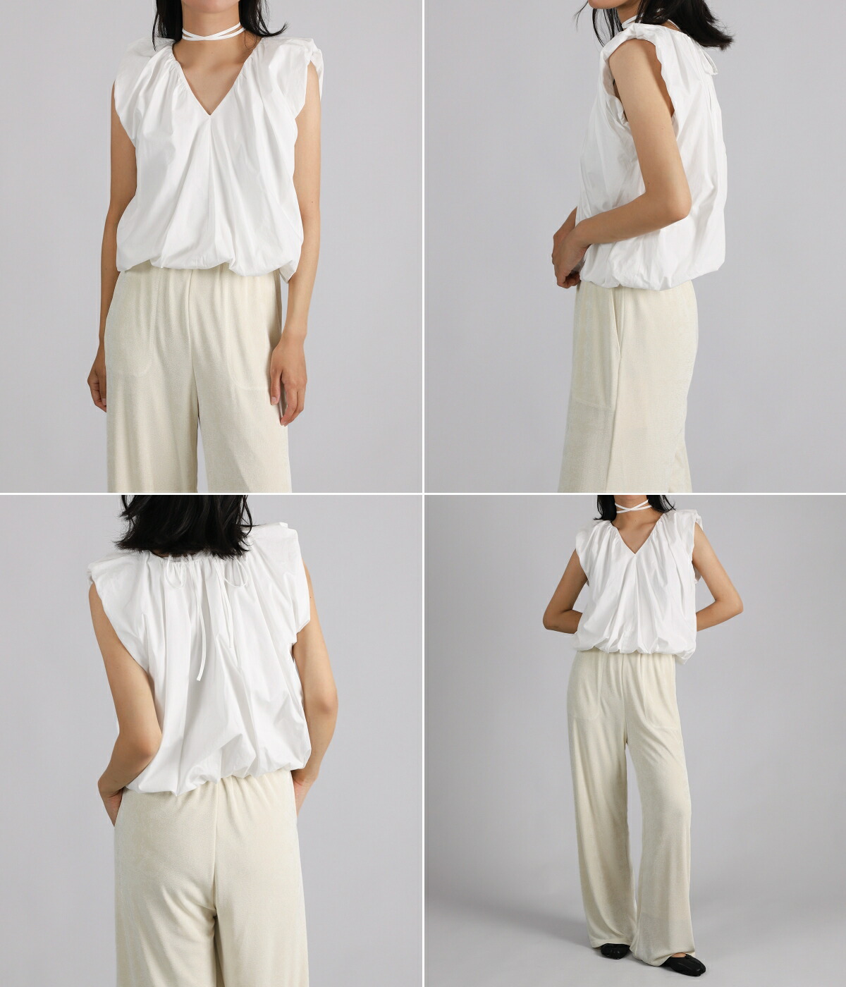 CLANE（クラネ） ： [レディース]BALLOON GATHER RIBBON TOPS ： 10122