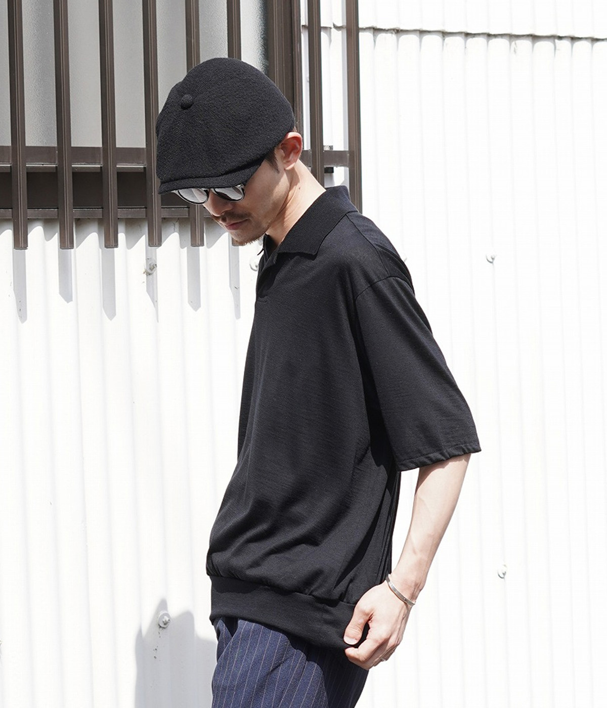 marka（マーカ） ： ONE BUTTON POLO TEE S/S -SUPER 120s WASHABLE