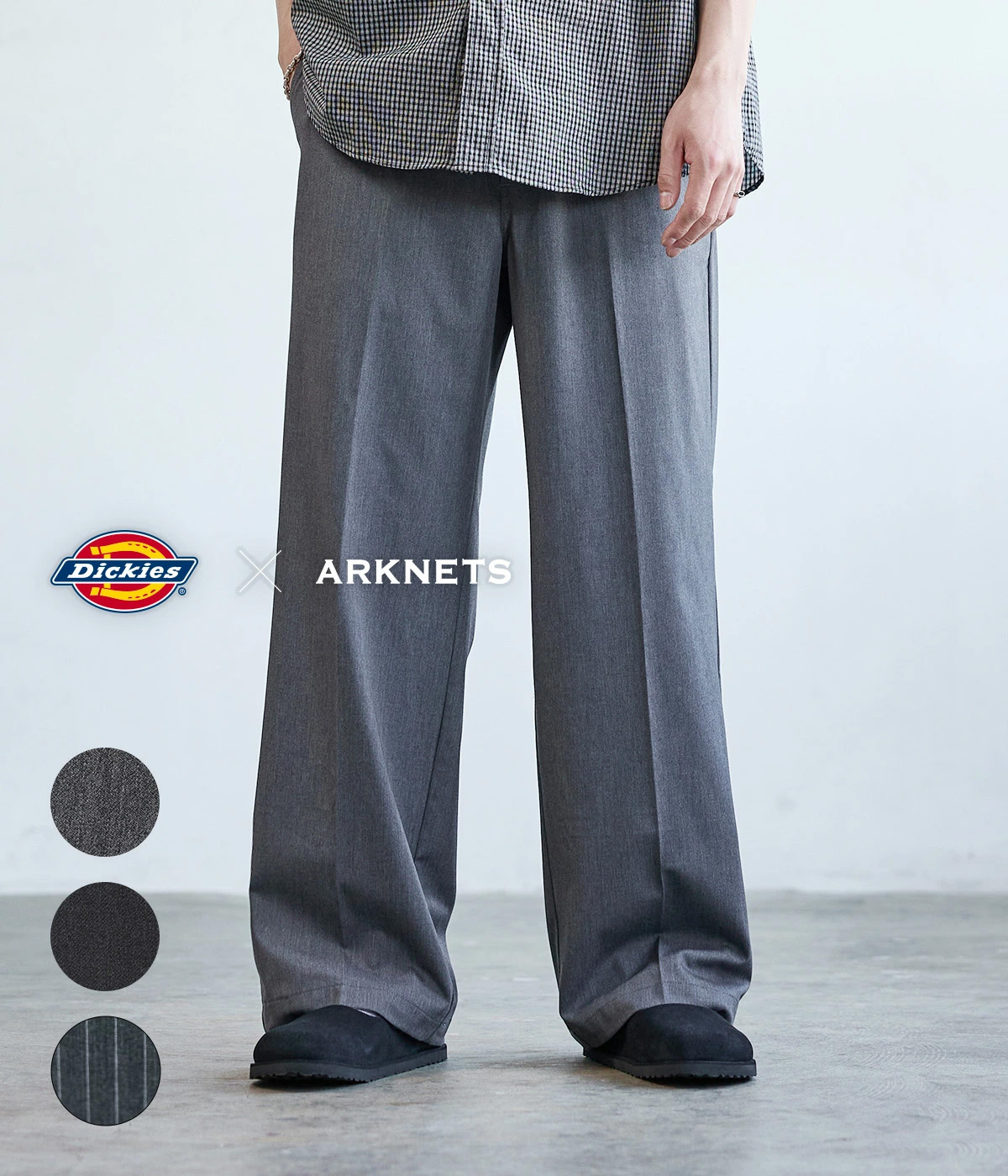 Dickies（ディッキーズ） ： 別注 MIDDLE RISE WORK PANTS / 全3色