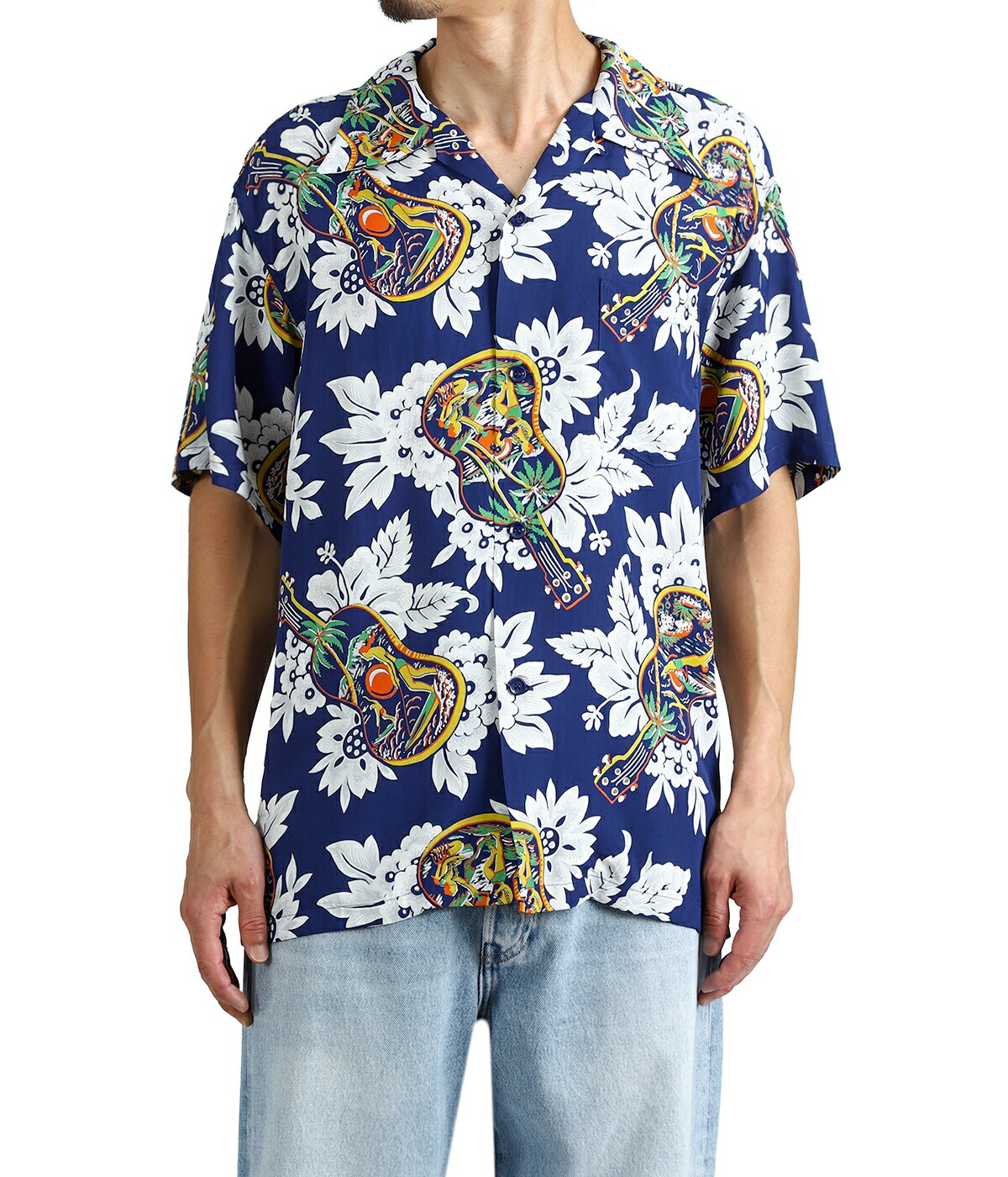 SUN SURF / サンサーフ ： “UKULELE MELODY“ S/S RAYON HAWAIIAN SHIRT