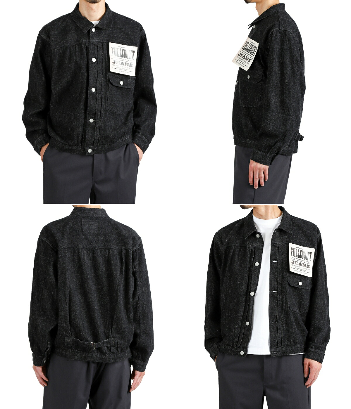 FULLCOUNT（フルカウント） ： Type 1 Black Denim Jacket (Super