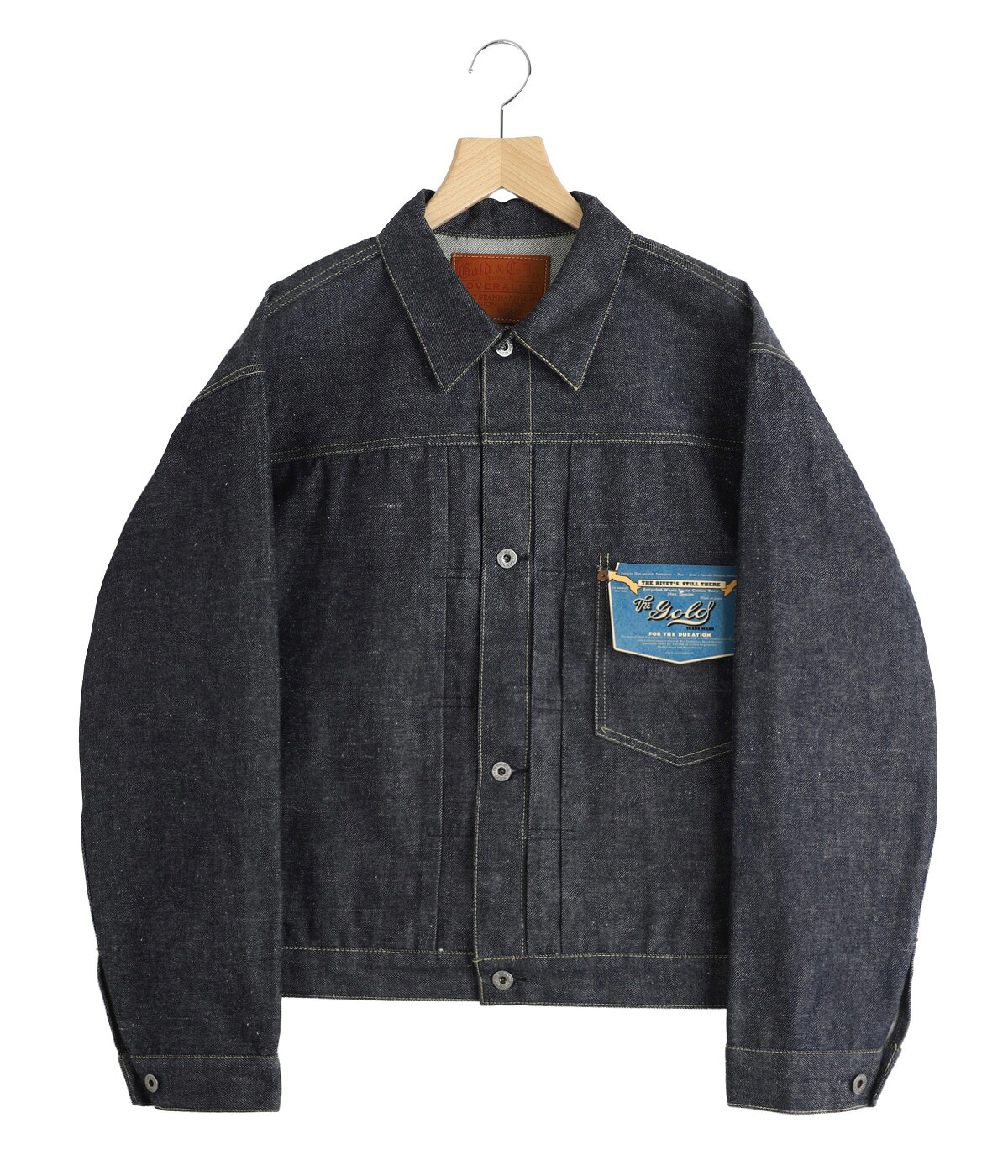 GOLD / ゴールド ： RECYCLED WASTE SUVIN COTTON YARN 14oz DENIM