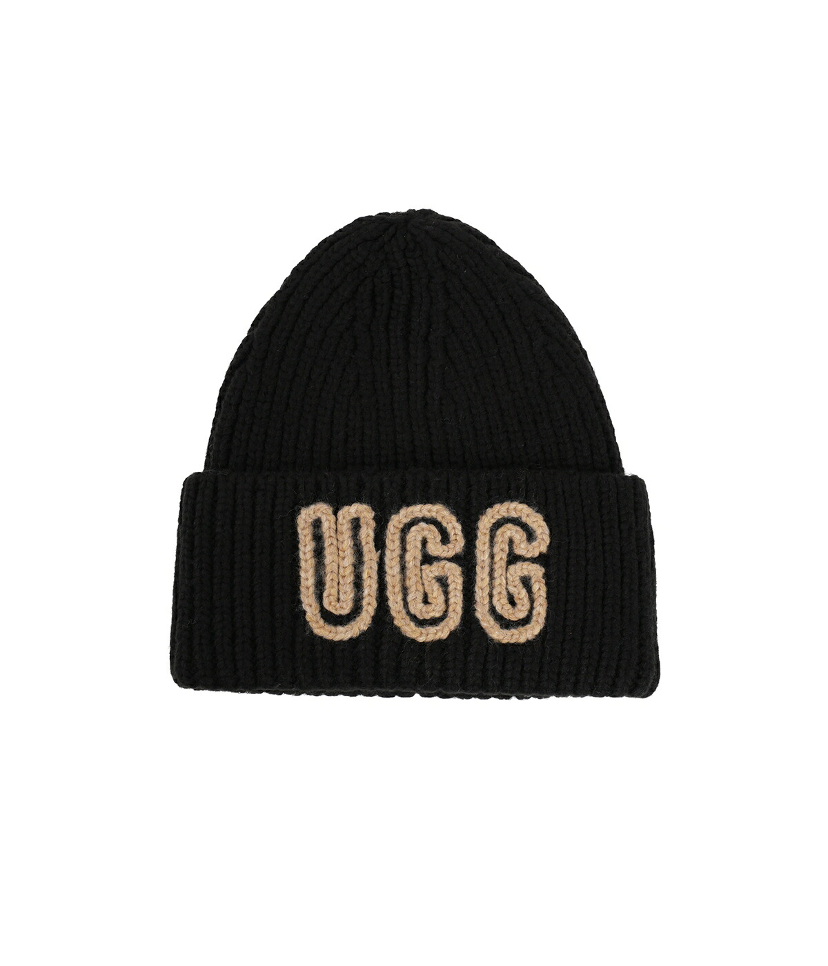 新品　UGG ニット帽・スカーフセット 黒 UGG（アグ） ： U CHUNKY CRAFTED RIB BEANIE / 全3色 ： 102345