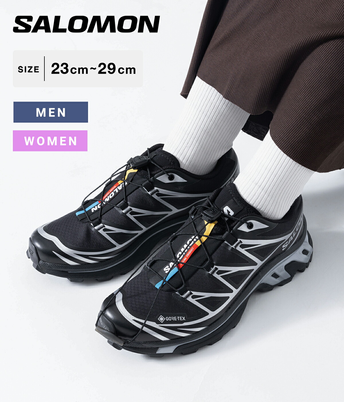 SALOMON SNEAKERS / サロモン スニーカーズ ： XT-6 GTX  Black/Black/Ftw Silver ： L47450600 | SALOMON | 01