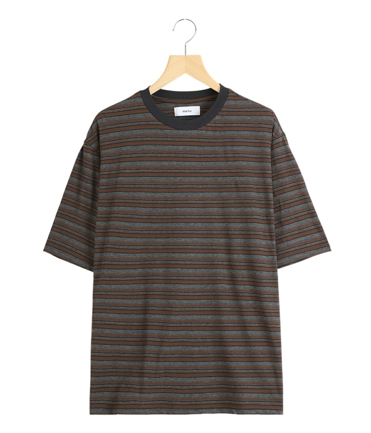 marka（マーカ） ： BORDER TEE - 60/1 ORGANIC MELANGE BORDER -/ 全2 