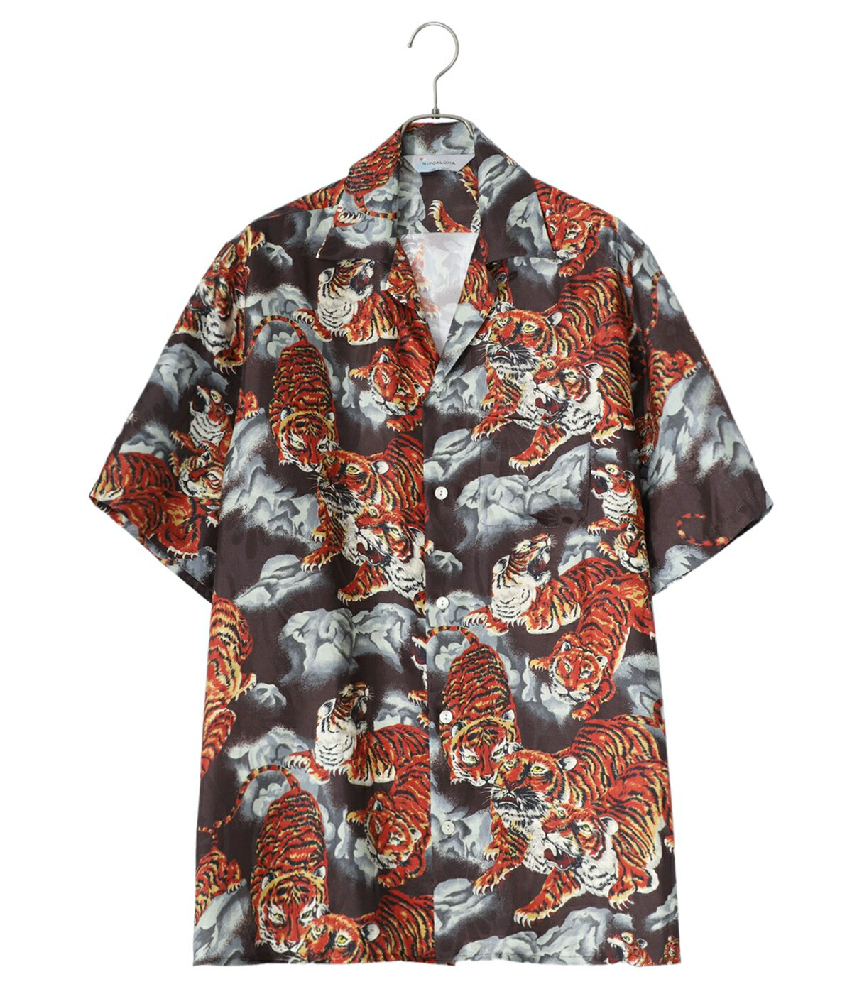 NIPOALOHA /  ニポアロハ ： SILK SHORT SLEEVE ALOHA SHIRT(百虎) ： N24-SSH01 | NIPOALOHA | 01