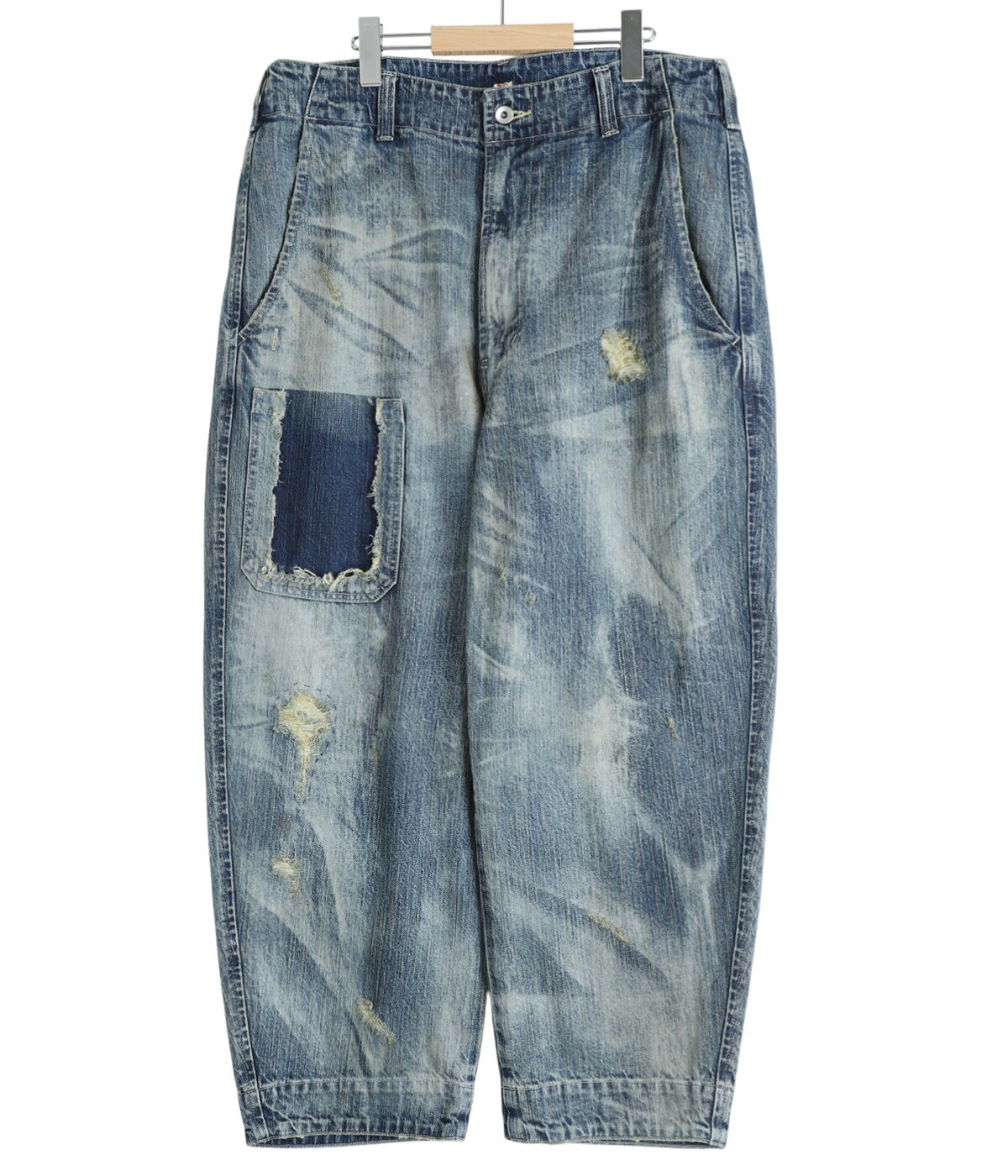 PORTER CLASSIC / ポータークラシック ： STEINBECK DENIM POCKET PANTS VINTAGE CUSTOM ： PC-005-2499の画像
