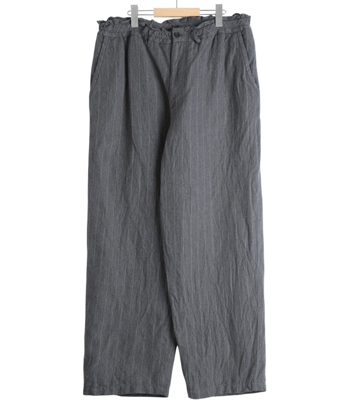 PORTER CLASSIC / ポータークラシック ： PIN STRIPE LINEN COTTON EASY PANTS / 全2色 ： PC-021-3904の画像