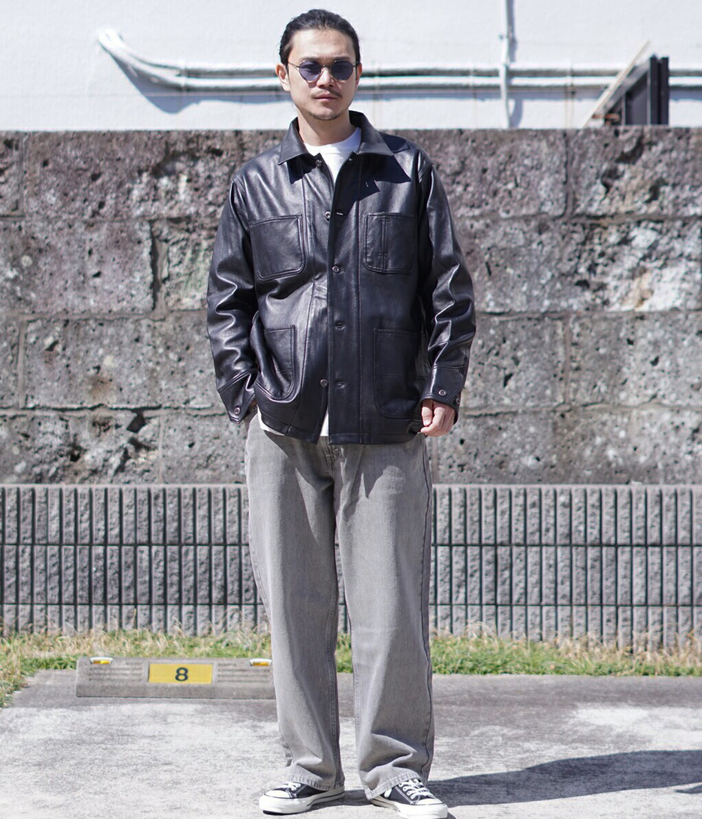 Schott (ショット) 3111050 LAMB LEATHER COVERALL JKT カバーオール