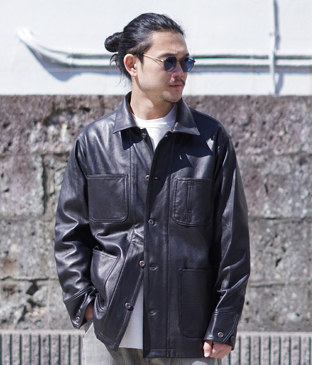 Schott (ショット) 3950079 LAMB LEATHER COVERALL JACKET ラムレザー