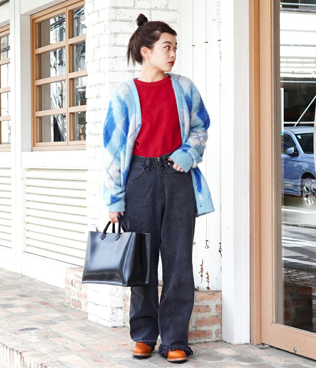 circa make vertically cutback wide denim pants | 77circa