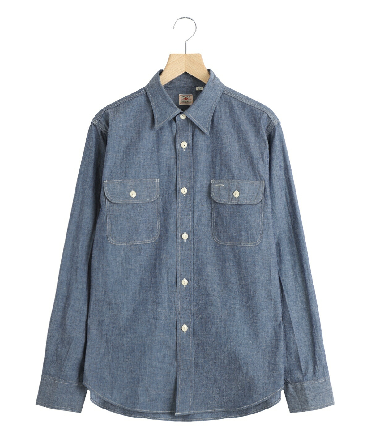 SUGAR CANE / シュガーケーン ： BLUE CHAMBRAY L/S WORK SHIRT ： SC27850 | SUGAR CANE | 01