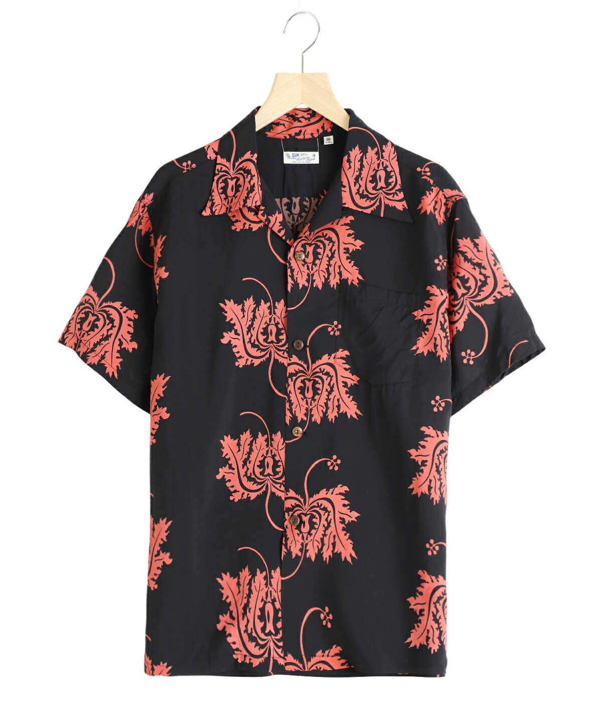 P10倍】SUN SURF / サンサーフ ： “CORAL HIBICUS“ S/S RAYON HAWAIIAN