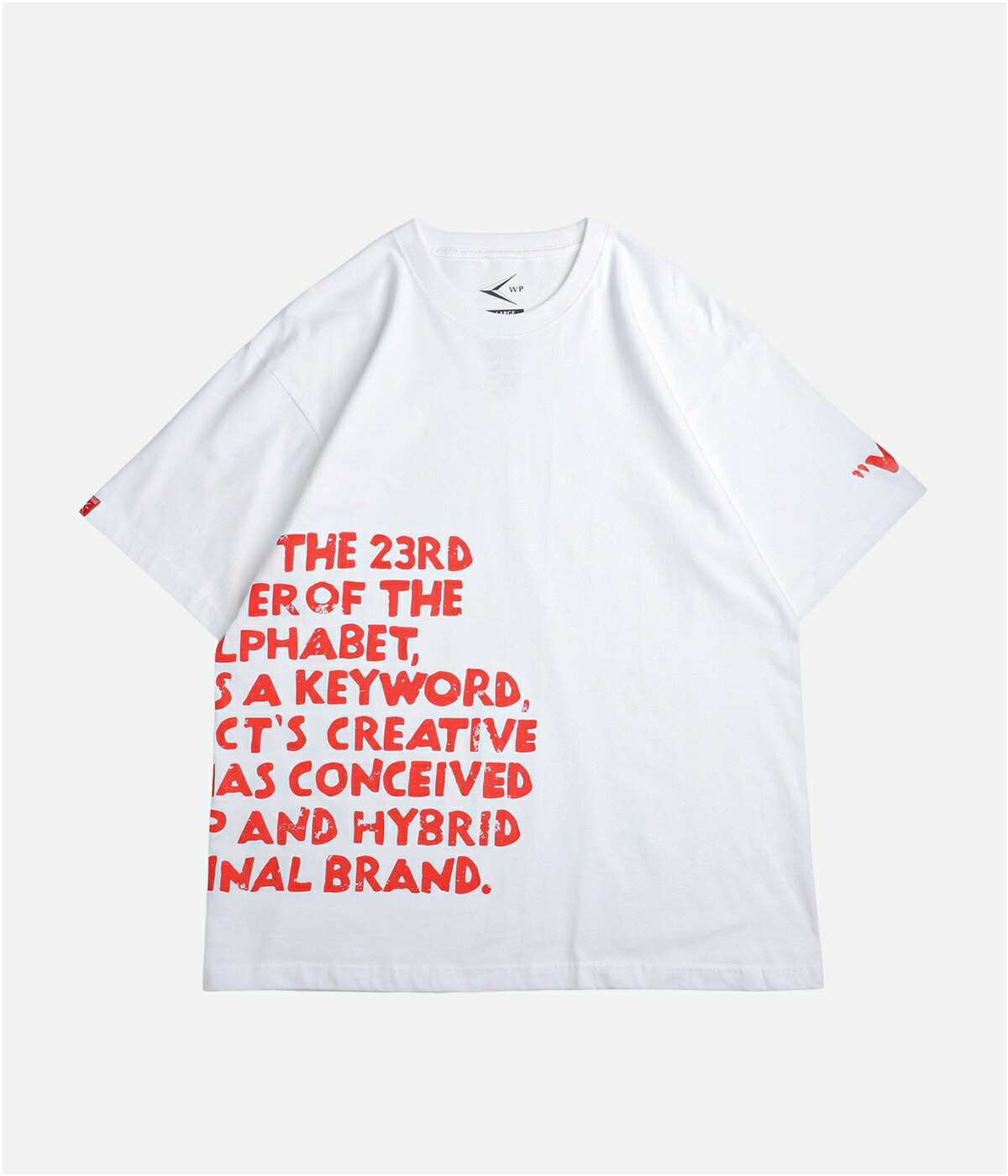   Plate シャツ ホワイト/レッド WP WP / ダブリューピー ： Scratch TEE / 全3色 ： WP17-TEE03