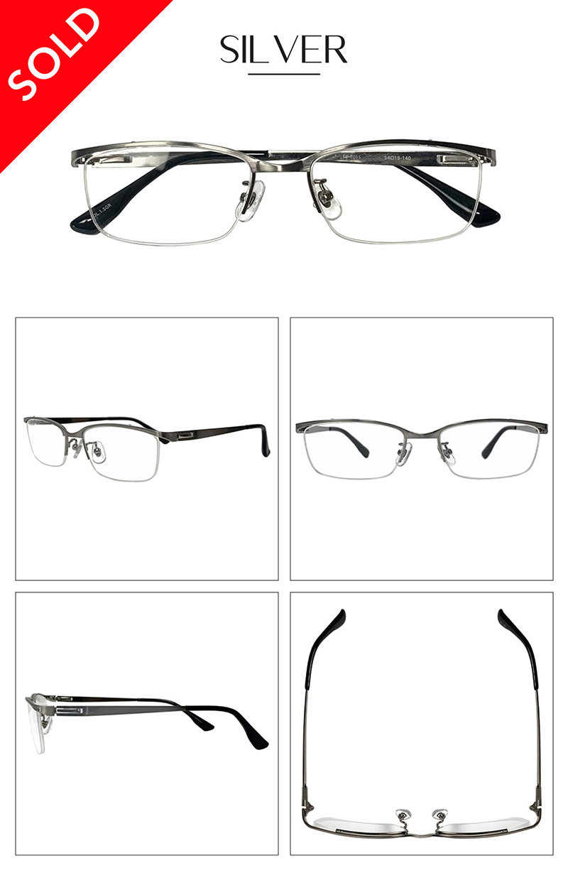 ブルーライト・UVカット 遠近両用メガネ】ステイブルハーフリム FS