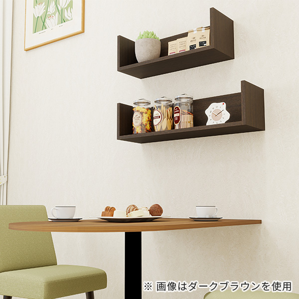 ウォールシェルフ コの字 壁掛け 石膏ボード ピン トイレ 吊り戸棚