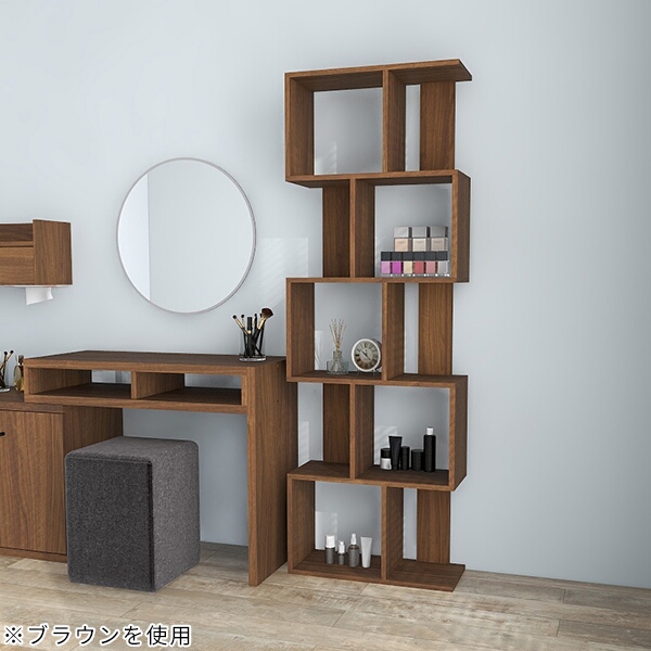 arne（アーネ） オープンラック スリム 5段 ラック 約奥行25 棚 木製